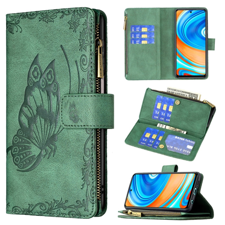 Flying Butterfly Embossing Pattern Zipper Horizontal Flip Leather Case with Holder & Card Slots & Wallet, For Xiaomi Redmi 9A, For Xiaomi Redmi 9C, For Xiaomi Redmi 9, For Xiaomi Redmi Note 10 Pro, For Xiaomi Redmi Note 9 Pro Max, For Xiaomi Redmi Note...