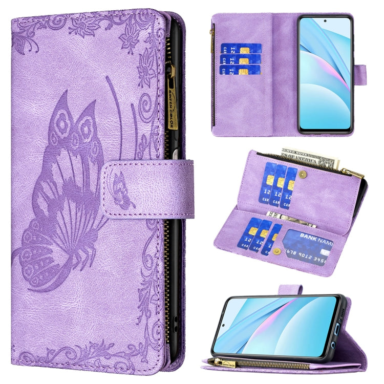 Flying Butterfly Embossing Pattern Zipper Horizontal Flip Leather Case with Holder & Card Slots & Wallet, For Xiaomi Redmi 9A, For Xiaomi Redmi 9C, For Xiaomi Redmi 9, For Xiaomi Redmi Note 10 Pro, For Xiaomi Redmi Note 9 Pro Max, For Xiaomi Redmi Note...