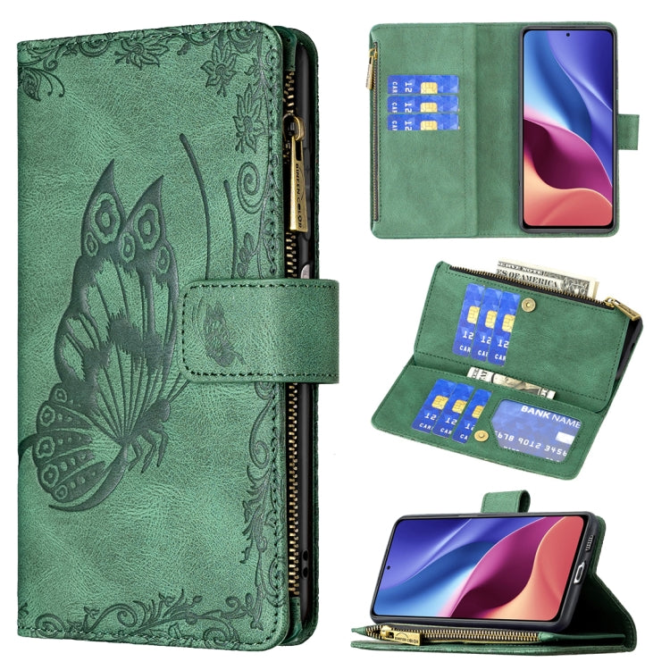Flying Butterfly Embossing Pattern Zipper Horizontal Flip Leather Case with Holder & Card Slots & Wallet, For Xiaomi Redmi 9A, For Xiaomi Redmi 9C, For Xiaomi Redmi 9, For Xiaomi Redmi Note 10 Pro, For Xiaomi Redmi Note 9 Pro Max, For Xiaomi Redmi Note...