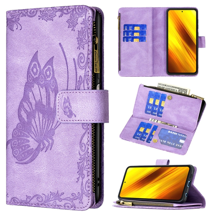 Flying Butterfly Embossing Pattern Zipper Horizontal Flip Leather Case with Holder & Card Slots & Wallet, For Xiaomi Redmi 9A, For Xiaomi Redmi 9C, For Xiaomi Redmi 9, For Xiaomi Redmi Note 10 Pro, For Xiaomi Redmi Note 9 Pro Max, For Xiaomi Redmi Note...
