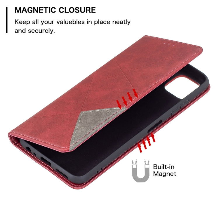 Rhombus Texture Horizontal Flip Magnetic Leather Case with Holder & Card Slots, For Samsung Galaxy A22 5G, For Samsung Galaxy A82 5G
