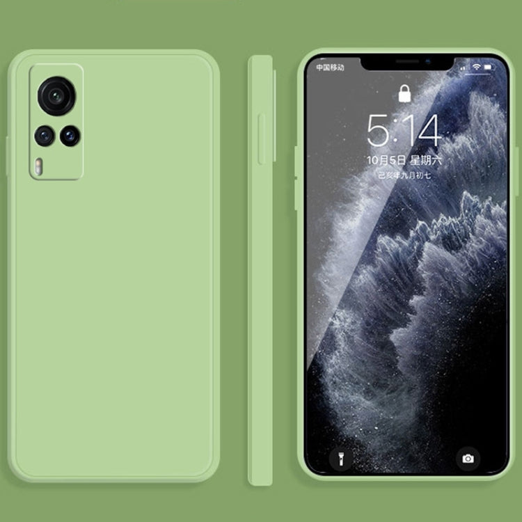 Solid Color Imitation Liquid Silicone Straight Edge Dropproof Full Coverage Protective Case, For vivo X60, For vivo X60 Pro