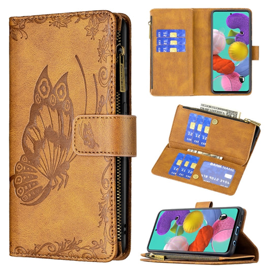 Flying Butterfly Embossing Pattern Zipper Horizontal Flip Leather Case with Holder & Card Slots & Wallet, For Samsung Galaxy A51 4G, For Samsung Galaxy A52 4G / 5G, For Samsung Galaxy A71 4G, For Samsung Galaxy A72 4G / 5G, For Samsung Galaxy S20      ...