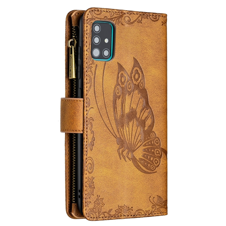 Flying Butterfly Embossing Pattern Zipper Horizontal Flip Leather Case with Holder & Card Slots & Wallet, For Samsung Galaxy A51 4G, For Samsung Galaxy A52 4G / 5G, For Samsung Galaxy A71 4G, For Samsung Galaxy A72 4G / 5G, For Samsung Galaxy S20      ...
