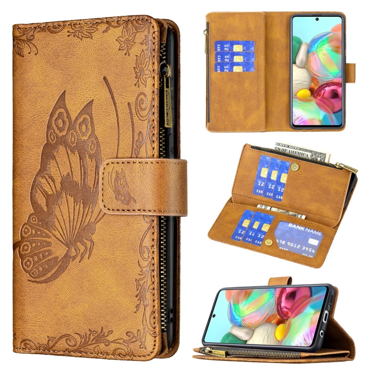 Flying Butterfly Embossing Pattern Zipper Horizontal Flip Leather Case with Holder & Card Slots & Wallet, For Samsung Galaxy A51 4G, For Samsung Galaxy A52 4G / 5G, For Samsung Galaxy A71 4G, For Samsung Galaxy A72 4G / 5G, For Samsung Galaxy S20      ...