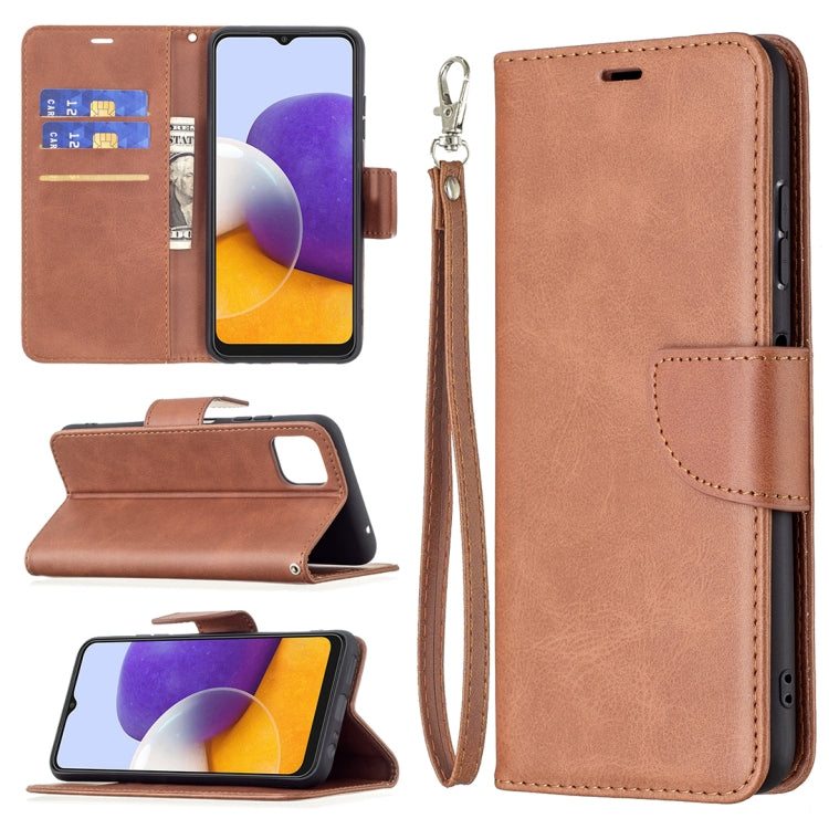 Retro Lambskin Texture Pure Color Horizontal Flip PU Leather Case with Holder & Card Slots & Wallet & Lanyard, For Samsung Galaxy A22 5G, For Samsung Galaxy A82 5G