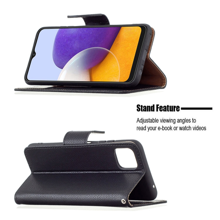 Litchi Texture Pure Color Horizontal Flip Leather Case with Holder & Card Slots & Wallet & Lanyard, For Samsung Galaxy A22 5G, For Samsung Galaxy A82 5G