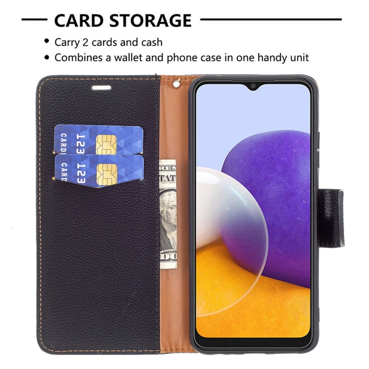 Litchi Texture Pure Color Horizontal Flip Leather Case with Holder & Card Slots & Wallet & Lanyard, For Samsung Galaxy A22 5G, For Samsung Galaxy A82 5G