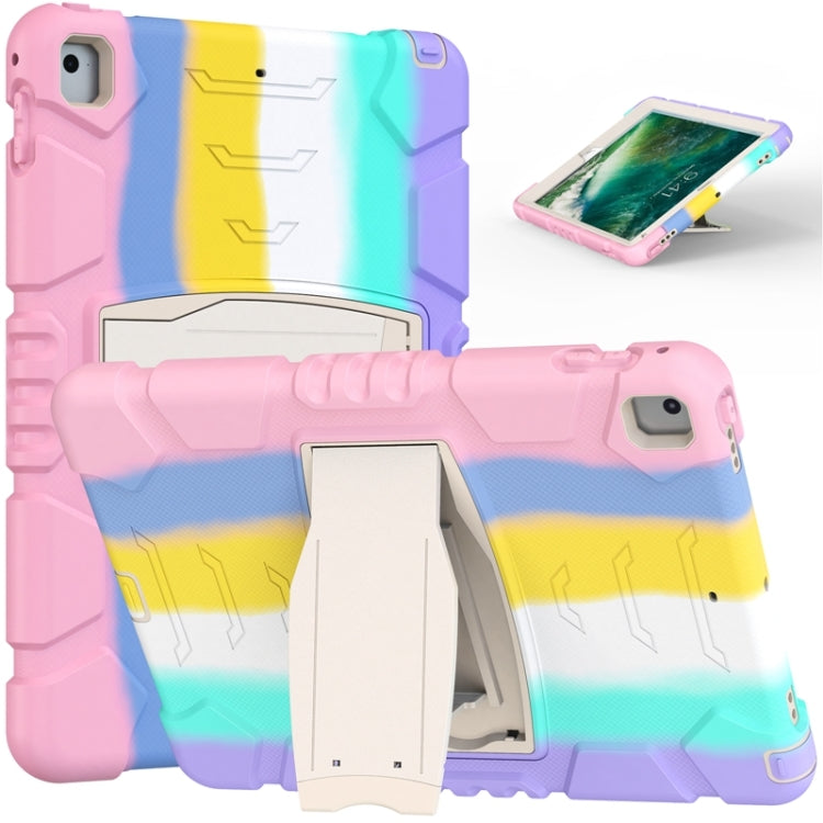 3-Layer Protection  Screen Frame + PC + Silicone Shockproof Combination Case with Holder, For iPad 9.7 (2018) / (2017) / Air 2 / Pro 9.7, For iPad 10.2 2021 / 2020 / 2019, For iPad Pro 10.5 (2019) / (2017)