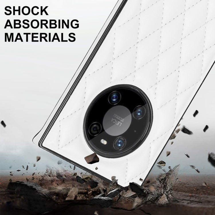 Elegant Rhombic Pattern Microfiber Leather +TPU Shockproof Case with Crossbody Strap Chain, For Huawei Mate 40 Pro, For Huawei Mate 20, For Huawei Mate 20 Lite, For Huawei Mate 20 Pro, For Huawei Mate 30, For Huawei P30 Pro, For Huawei P30 Lite        ...