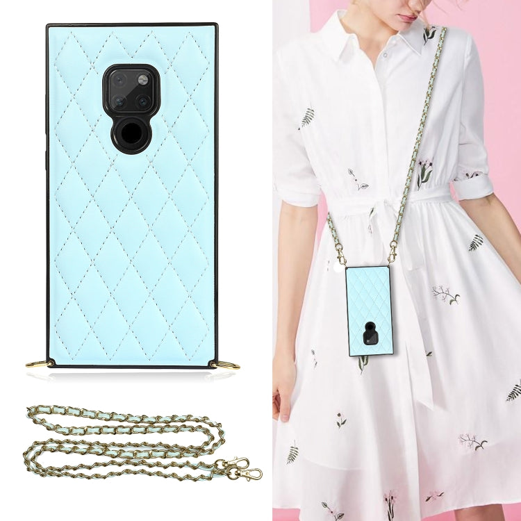 Elegant Rhombic Pattern Microfiber Leather +TPU Shockproof Case with Crossbody Strap Chain, For Huawei Mate 40 Pro, For Huawei Mate 20, For Huawei Mate 20 Lite, For Huawei Mate 20 Pro, For Huawei Mate 30, For Huawei P30 Pro, For Huawei P30 Lite        ...