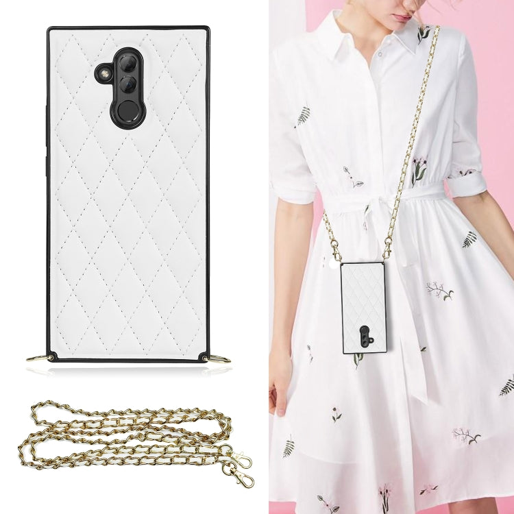 Elegant Rhombic Pattern Microfiber Leather +TPU Shockproof Case with Crossbody Strap Chain, For Huawei Mate 40 Pro, For Huawei Mate 20, For Huawei Mate 20 Lite, For Huawei Mate 20 Pro, For Huawei Mate 30, For Huawei P30 Pro, For Huawei P30 Lite        ...
