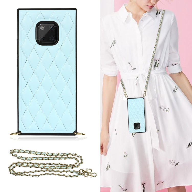 Elegant Rhombic Pattern Microfiber Leather +TPU Shockproof Case with Crossbody Strap Chain, For Huawei Mate 40 Pro, For Huawei Mate 20, For Huawei Mate 20 Lite, For Huawei Mate 20 Pro, For Huawei Mate 30, For Huawei P30 Pro, For Huawei P30 Lite        ...