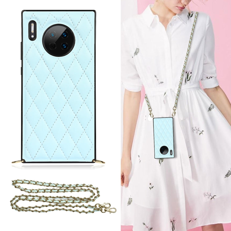 Elegant Rhombic Pattern Microfiber Leather +TPU Shockproof Case with Crossbody Strap Chain, For Huawei Mate 40 Pro, For Huawei Mate 20, For Huawei Mate 20 Lite, For Huawei Mate 20 Pro, For Huawei Mate 30, For Huawei P30 Pro, For Huawei P30 Lite        ...