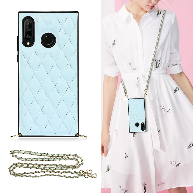 Elegant Rhombic Pattern Microfiber Leather +TPU Shockproof Case with Crossbody Strap Chain, For Huawei Mate 40 Pro, For Huawei Mate 20, For Huawei Mate 20 Lite, For Huawei Mate 20 Pro, For Huawei Mate 30, For Huawei P30 Pro, For Huawei P30 Lite        ...