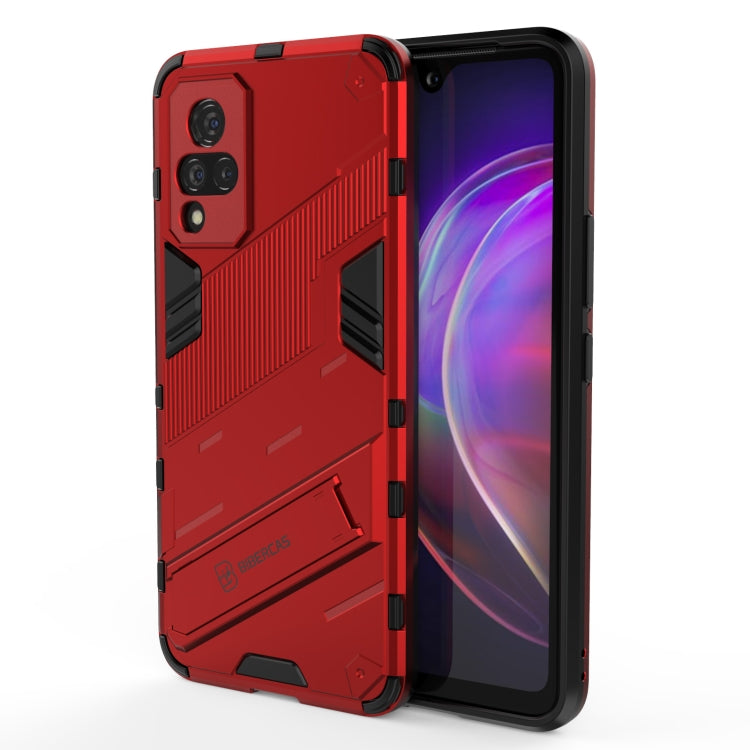 Punk Armor 2 in 1 PC + TPU Shockproof Case with Invisible Holder, For Xiaomi Redmi K40 Gaming, For Honor Play 5T, For vivo V21
