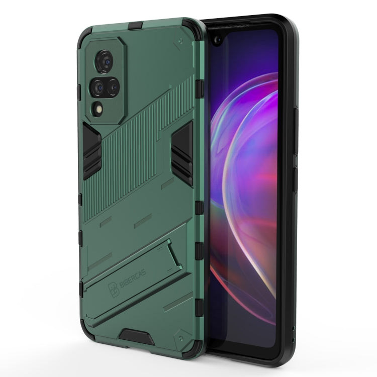 Punk Armor 2 in 1 PC + TPU Shockproof Case with Invisible Holder, For Xiaomi Redmi K40 Gaming, For Honor Play 5T, For vivo V21