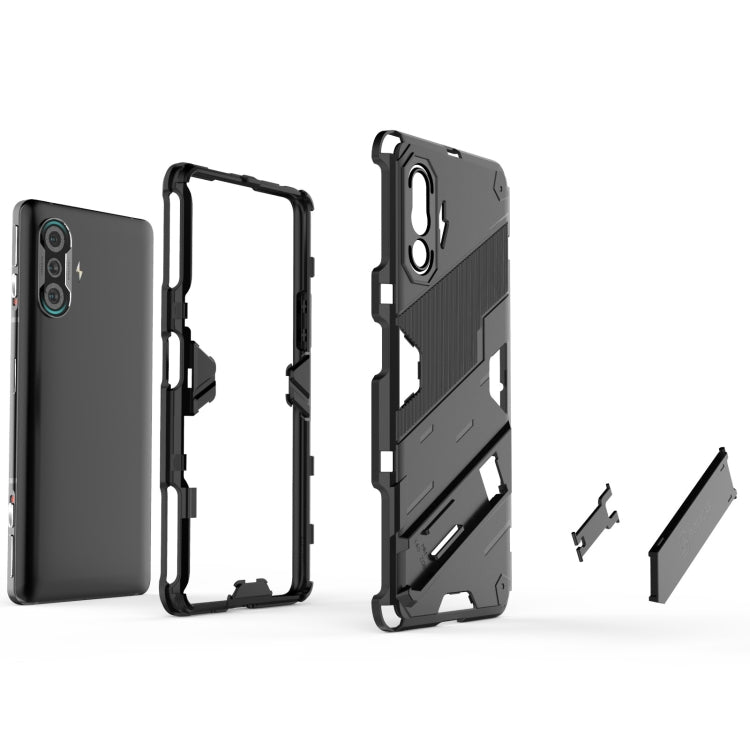 Punk Armor 2 in 1 PC + TPU Shockproof Case with Invisible Holder, For Xiaomi Redmi K40 Gaming, For Honor Play 5T, For vivo V21