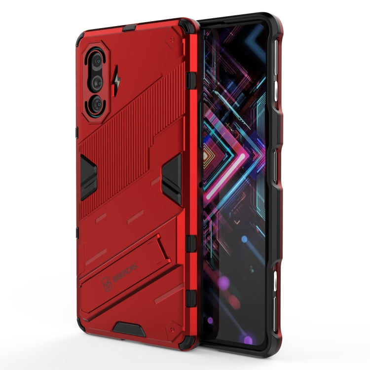 Punk Armor 2 in 1 PC + TPU Shockproof Case with Invisible Holder, For Xiaomi Redmi K40 Gaming, For Honor Play 5T, For vivo V21