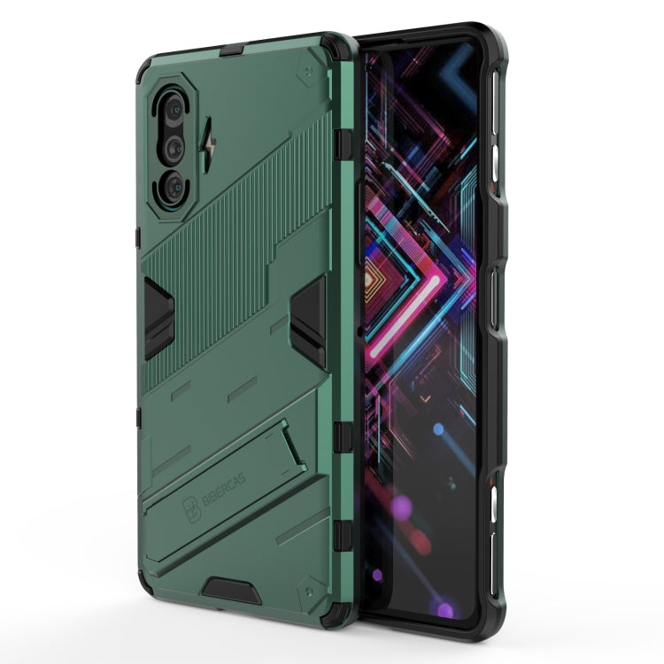 Punk Armor 2 in 1 PC + TPU Shockproof Case with Invisible Holder, For Xiaomi Redmi K40 Gaming, For Honor Play 5T, For vivo V21
