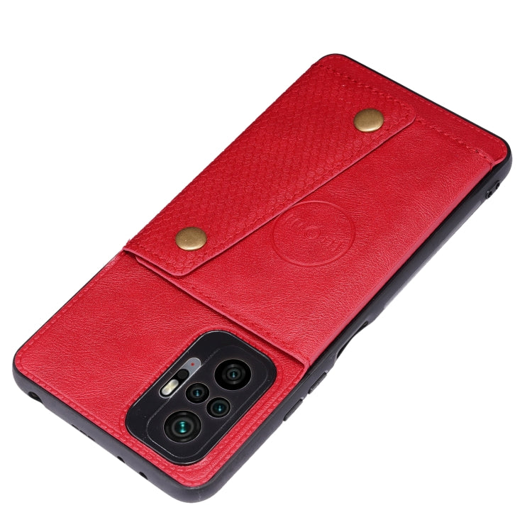 Double Buckle PU + TPU Shockproof Magnetic Protective Case with Card Slot & Holder, For Xiaomi Redmi Note 10 Pro Max, For Xiaomi Mi 11 Ultra, For Xiaomi Mi 11 Pro, For Xiaomi Mi 11 Lite