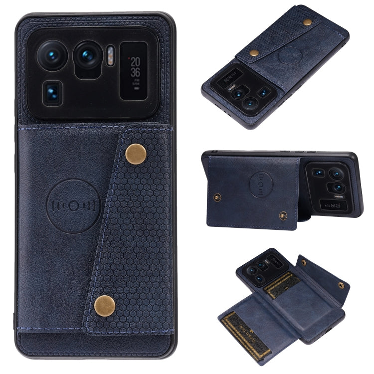 Double Buckle PU + TPU Shockproof Magnetic Protective Case with Card Slot & Holder, For Xiaomi Redmi Note 10 Pro Max, For Xiaomi Mi 11 Ultra, For Xiaomi Mi 11 Pro, For Xiaomi Mi 11 Lite