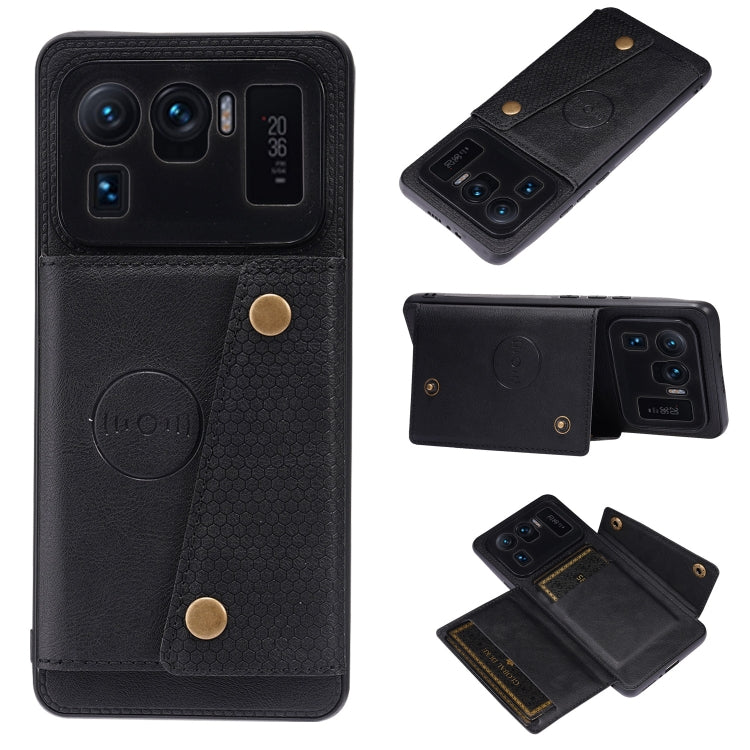 Double Buckle PU + TPU Shockproof Magnetic Protective Case with Card Slot & Holder, For Xiaomi Redmi Note 10 Pro Max, For Xiaomi Mi 11 Ultra, For Xiaomi Mi 11 Pro, For Xiaomi Mi 11 Lite