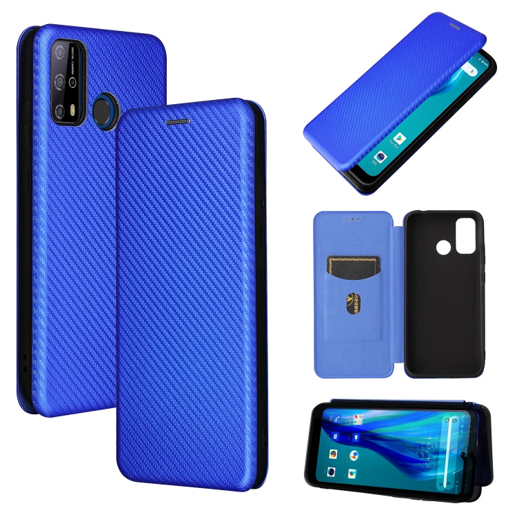 Carbon Fiber Texture Magnetic Horizontal Flip TPU + PC + PU Leather Case with Card Slot, For Oukitel C23 Pro, For Samsung Galaxy A22 4G, For ZTE Libero 5G