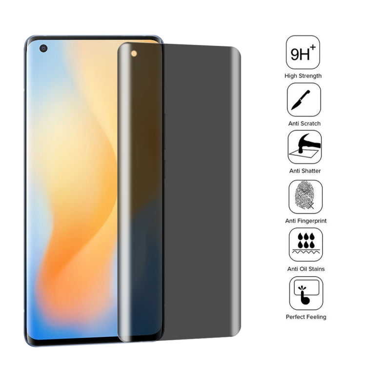 For OnePlus 9 Pro No Fingerprint Unlock 0.3mm 9H Surface Hardness 3D Curved Surface Privacy Glass Film, For vivo X50 Pro (1 PCS), For OnePlus 8 Pro (1 PCS), For Xiaomi Mi 11 (1 PCS), For OPPO Reno5 Pro 5G (1 PCS)                                        ...