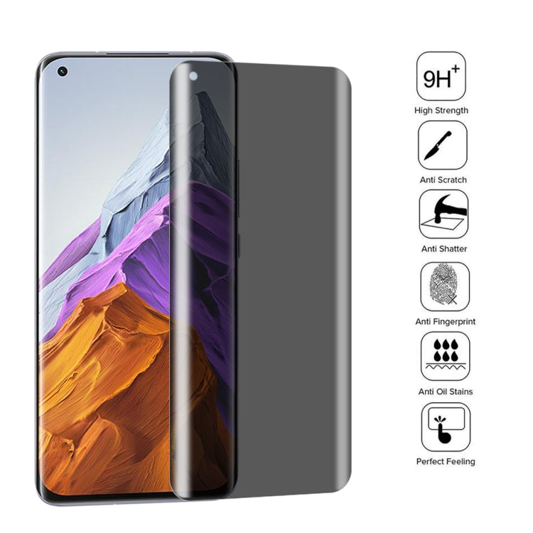 For OnePlus 9 Pro No Fingerprint Unlock 25pcs 0.3mm 9H Surface Hardness 3D Curved Surface Privacy Glass Film, For Xiaomi Mi 11 (25 PCS), For vivo X50 Pro (25 PCS), For OPPO Reno5 Pro 5G (25 PCS), For OnePlus 8 Pro (25 PCS)                              ...