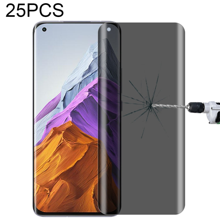 For OnePlus 9 Pro No Fingerprint Unlock 25pcs 0.3mm 9H Surface Hardness 3D Curved Surface Privacy Glass Film, For vivo X50 Pro (25 PCS), For OPPO Reno5 Pro 5G (25 PCS), For OnePlus 8 Pro (25 PCS), For Xiaomi Mi 11 (25 PCS)                              ...
