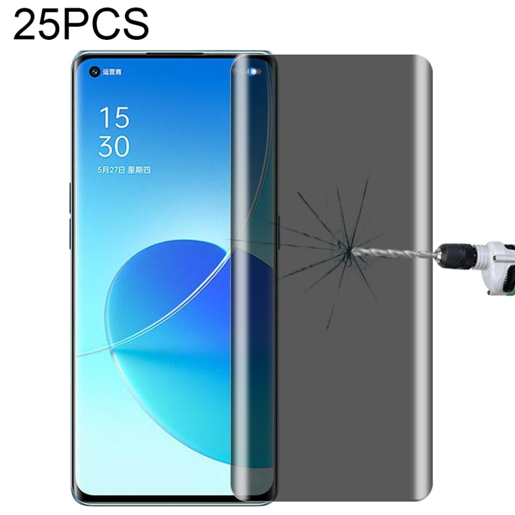 For OnePlus 9 Pro No Fingerprint Unlock 25pcs 0.3mm 9H Surface Hardness 3D Curved Surface Privacy Glass Film, For vivo X50 Pro (25 PCS), For OPPO Reno5 Pro 5G (25 PCS), For OnePlus 8 Pro (25 PCS), For Xiaomi Mi 11 (25 PCS)                              ...