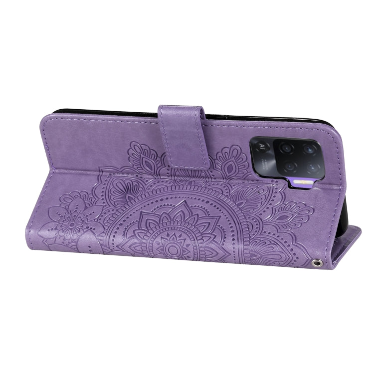 7-petal Flowers Embossing Pattern Horizontal Flip PU Leather Case with Holder & Card Slots & Wallet & Photo Frame, For OPPO A94 4G / F19 Pro / Reno5 F / Reno5 Lite, For OPPO A94 5G / F19 Pro+ / Reno5 Z 5G, For OPPO F17 Pro / A93 4G / Reno4 Lite        ...