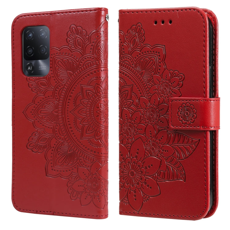 7-petal Flowers Embossing Pattern Horizontal Flip PU Leather Case with Holder & Card Slots & Wallet & Photo Frame, For OPPO A94 4G / F19 Pro / Reno5 F / Reno5 Lite, For OPPO A94 5G / F19 Pro+ / Reno5 Z 5G, For OPPO F17 Pro / A93 4G / Reno4 Lite        ...