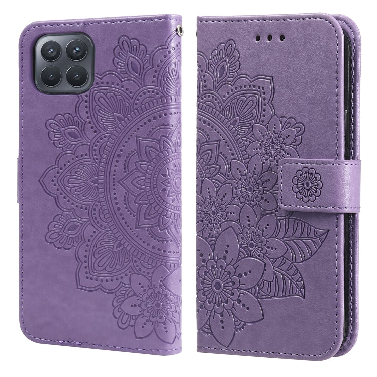 7-petal Flowers Embossing Pattern Horizontal Flip PU Leather Case with Holder & Card Slots & Wallet & Photo Frame, For OPPO A94 4G / F19 Pro / Reno5 F / Reno5 Lite, For OPPO A94 5G / F19 Pro+ / Reno5 Z 5G, For OPPO F17 Pro / A93 4G / Reno4 Lite        ...