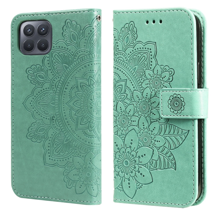 7-petal Flowers Embossing Pattern Horizontal Flip PU Leather Case with Holder & Card Slots & Wallet & Photo Frame, For OPPO A94 4G / F19 Pro / Reno5 F / Reno5 Lite, For OPPO A94 5G / F19 Pro+ / Reno5 Z 5G, For OPPO F17 Pro / A93 4G / Reno4 Lite        ...