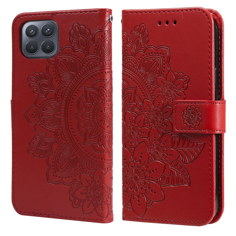 7-petal Flowers Embossing Pattern Horizontal Flip PU Leather Case with Holder & Card Slots & Wallet & Photo Frame, For OPPO A94 4G / F19 Pro / Reno5 F / Reno5 Lite, For OPPO A94 5G / F19 Pro+ / Reno5 Z 5G, For OPPO F17 Pro / A93 4G / Reno4 Lite        ...