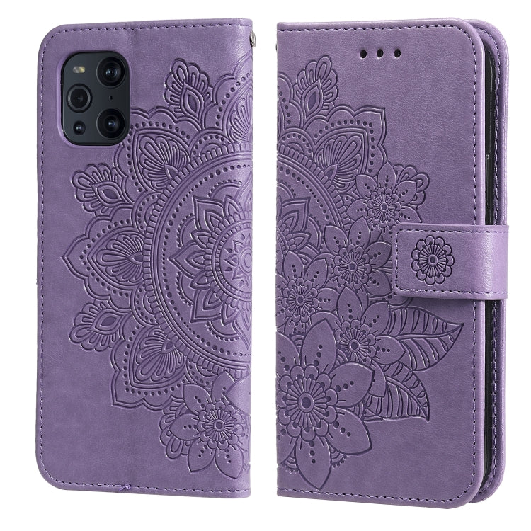 7-petal Flowers Embossing Pattern Horizontal Flip PU Leather Case with Holder & Card Slots & Wallet & Photo Frame, For OPPO A94 4G / F19 Pro / Reno5 F / Reno5 Lite, For OPPO A94 5G / F19 Pro+ / Reno5 Z 5G, For OPPO F17 Pro / A93 4G / Reno4 Lite        ...