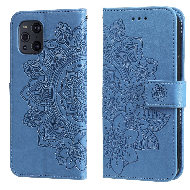 7-petal Flowers Embossing Pattern Horizontal Flip PU Leather Case with Holder & Card Slots & Wallet & Photo Frame, For OPPO A94 4G / F19 Pro / Reno5 F / Reno5 Lite, For OPPO A94 5G / F19 Pro+ / Reno5 Z 5G, For OPPO F17 Pro / A93 4G / Reno4 Lite        ...