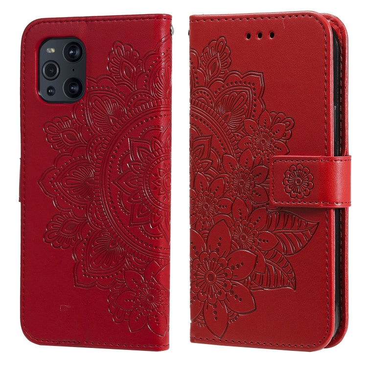 7-petal Flowers Embossing Pattern Horizontal Flip PU Leather Case with Holder & Card Slots & Wallet & Photo Frame, For OPPO A94 4G / F19 Pro / Reno5 F / Reno5 Lite, For OPPO A94 5G / F19 Pro+ / Reno5 Z 5G, For OPPO F17 Pro / A93 4G / Reno4 Lite        ...