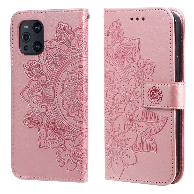 7-petal Flowers Embossing Pattern Horizontal Flip PU Leather Case with Holder & Card Slots & Wallet & Photo Frame, For OPPO A94 4G / F19 Pro / Reno5 F / Reno5 Lite, For OPPO A94 5G / F19 Pro+ / Reno5 Z 5G, For OPPO F17 Pro / A93 4G / Reno4 Lite        ...
