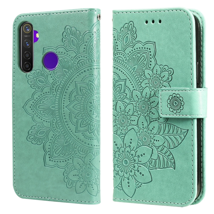 7-petal Flowers Embossing Pattern Horizontal Flip PU Leather Case with Holder & Card Slots & Wallet & Photo Frame, For OPPO A94 4G / F19 Pro / Reno5 F / Reno5 Lite, For OPPO A94 5G / F19 Pro+ / Reno5 Z 5G, For OPPO F17 Pro / A93 4G / Reno4 Lite        ...