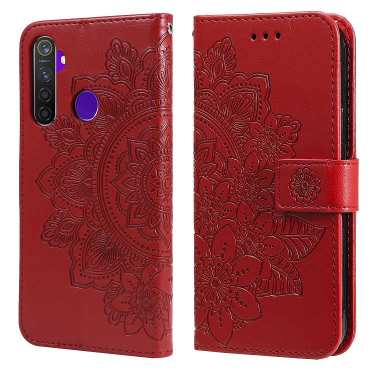 7-petal Flowers Embossing Pattern Horizontal Flip PU Leather Case with Holder & Card Slots & Wallet & Photo Frame, For OPPO A94 4G / F19 Pro / Reno5 F / Reno5 Lite, For OPPO A94 5G / F19 Pro+ / Reno5 Z 5G, For OPPO F17 Pro / A93 4G / Reno4 Lite        ...