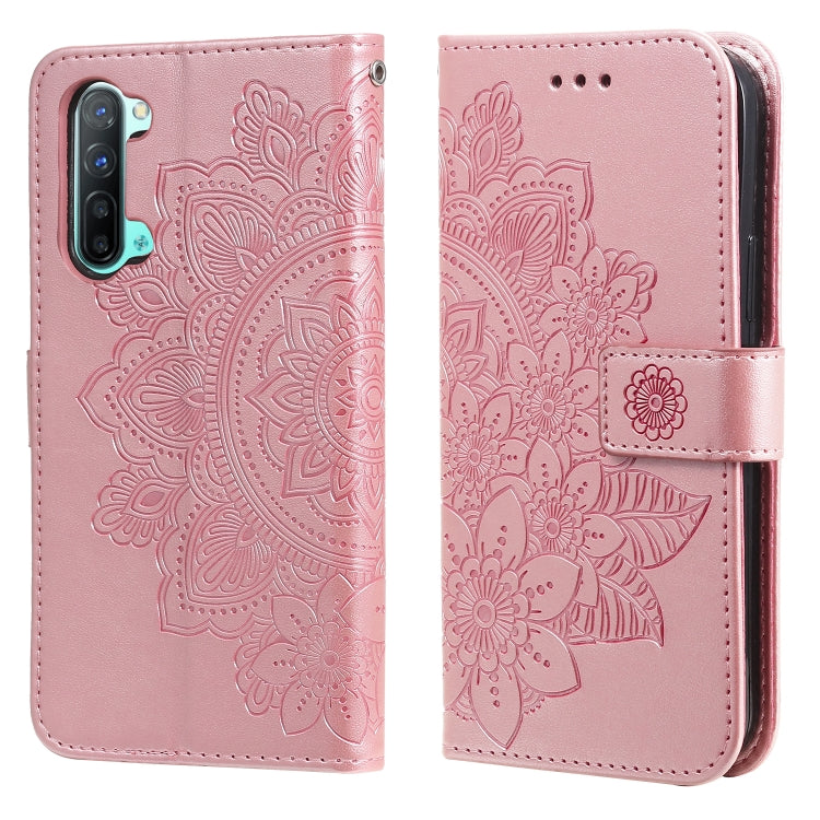 7-petal Flowers Embossing Pattern Horizontal Flip PU Leather Case with Holder & Card Slots & Wallet & Photo Frame, For OPPO A94 4G / F19 Pro / Reno5 F / Reno5 Lite, For OPPO A94 5G / F19 Pro+ / Reno5 Z 5G, For OPPO F17 Pro / A93 4G / Reno4 Lite        ...