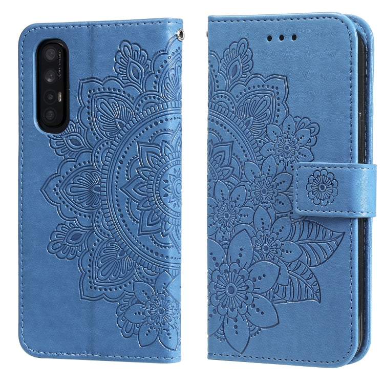 7-petal Flowers Embossing Pattern Horizontal Flip PU Leather Case with Holder & Card Slots & Wallet & Photo Frame, For OPPO A94 4G / F19 Pro / Reno5 F / Reno5 Lite, For OPPO A94 5G / F19 Pro+ / Reno5 Z 5G, For OPPO F17 Pro / A93 4G / Reno4 Lite        ...