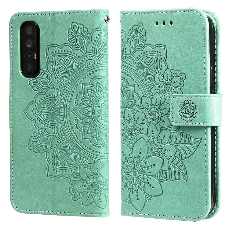 7-petal Flowers Embossing Pattern Horizontal Flip PU Leather Case with Holder & Card Slots & Wallet & Photo Frame, For OPPO A94 4G / F19 Pro / Reno5 F / Reno5 Lite, For OPPO A94 5G / F19 Pro+ / Reno5 Z 5G, For OPPO F17 Pro / A93 4G / Reno4 Lite        ...