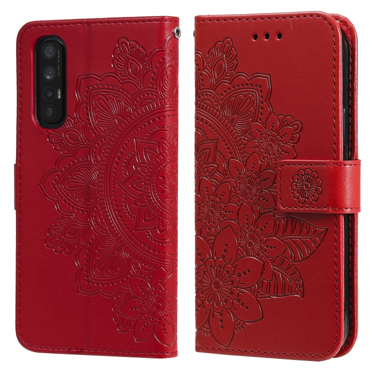 7-petal Flowers Embossing Pattern Horizontal Flip PU Leather Case with Holder & Card Slots & Wallet & Photo Frame, For OPPO A94 4G / F19 Pro / Reno5 F / Reno5 Lite, For OPPO A94 5G / F19 Pro+ / Reno5 Z 5G, For OPPO F17 Pro / A93 4G / Reno4 Lite        ...