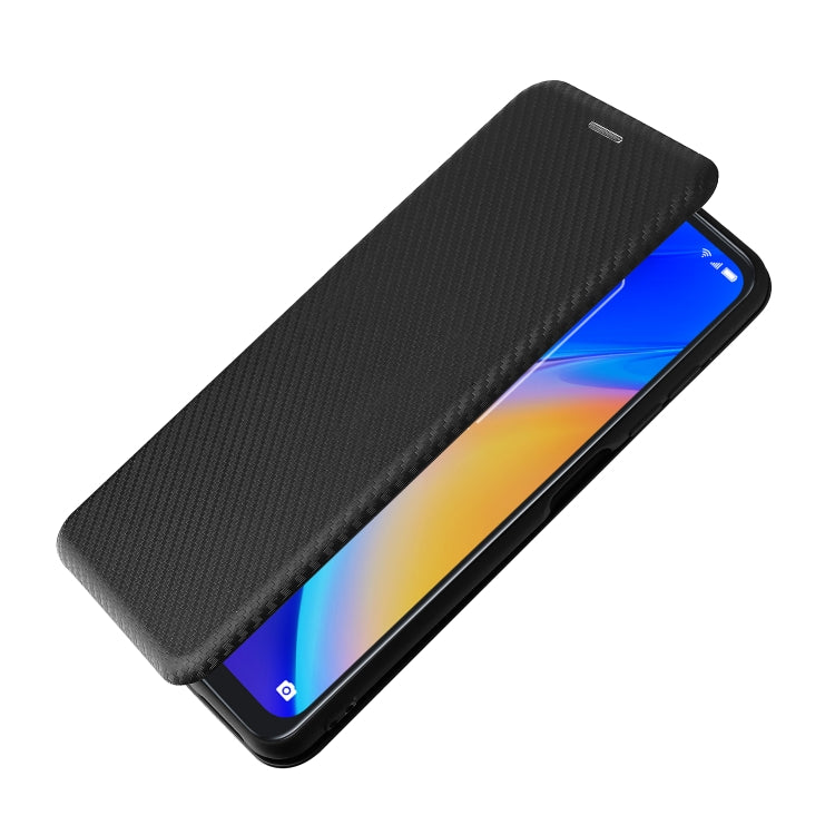 Carbon Fiber Texture Magnetic Horizontal Flip TPU + PC + PU Leather Case with Card Slot, For TCL 20S, For Asus Zenfone 8 / ZS590KS (8 Mini)