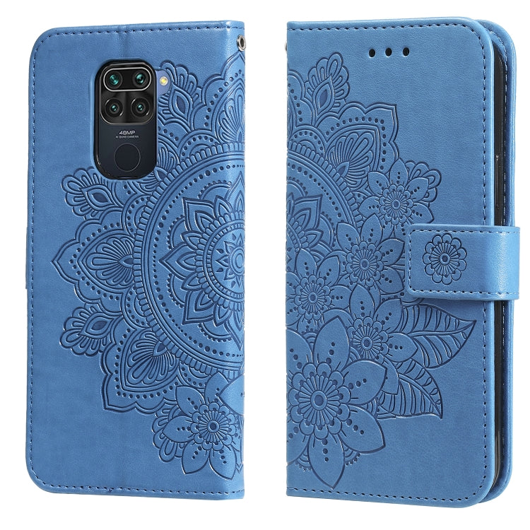7-petal Flowers Embossing Pattern Horizontal Flip PU Leather Case with Holder & Card Slots & Wallet & Photo Frame, For Xiaomi Redmi 9C, For Xiaomi Redmi 9A, For Xiaomi Redmi K40/K40 Pro/Poco F3/ Mi 11i                                                   ...