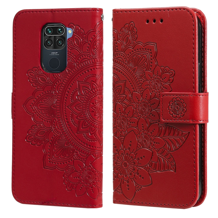 7-petal Flowers Embossing Pattern Horizontal Flip PU Leather Case with Holder & Card Slots & Wallet & Photo Frame, For Xiaomi Redmi 9C, For Xiaomi Redmi 9A, For Xiaomi Redmi K40/K40 Pro/Poco F3/ Mi 11i                                                   ...